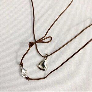 Tiny Sailboat Charm Necklace - Cute!